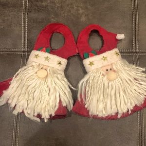 2 fabric Santa door hangers.